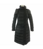 モンクレール MONCLER LANOUX ダウンジャケット 420934930305 ロング アウター フード ベルト付き ロゴワッペン 00 XS 黒 ブラック /KW ■GY11