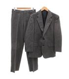バーバリーズ Burberrys ヴィンテージ スーツ セットアップ シングル テーラードジャケット パンツ 2B 総裏地 サイドベンツ タック ウール A5 グレー /GV ■GY11
