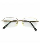 エステーデュポン S.T.DUPONT 眼鏡 メガネ 度入り チタン メタルフレーム ハーフリム スクエア ロゴ 52□18-143 シルバー色 DP-3295 /XZ ■GY18