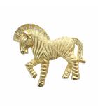 クリスチャンディオール Christian Dior ピンブローチ アクセサリー ホース 馬 ラインストーン ロゴ ゴールド色 ■GY42 /MQ ■OH