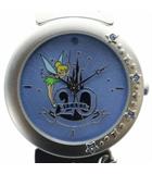  東京ディズニーランド 20周年 ティンカーベルモチーフ 腕時計 ウォッチ クォーツ ロゴ 青文字盤 シルバー色 ■GY18 /MQ