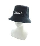 セリーヌ CELINE 22SS LOGO BUCKET HAT バケットハット 帽子 ロゴ ツイル M 58cm 黒 ブラック 2AU5B968P ■GY18 /MQ ■OH