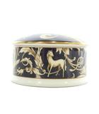 ウェッジウッド WEDGWOOD コーヌコピア 小物入れ インテリア 陶器 総柄 紺 ネイビー ベージュ /XZ ■GY18