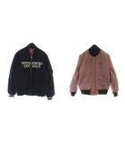 シュプリーム SUPREME アンダーカバー UNDERCOVER 16AW Reversible MA-1 ブルゾン リバーシブル ジップアップ ロゴプリント M ピンク 黒 ブラック ■GY99 /MQ