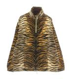 エディ期 Leopard Half Zip Nylon Jacket レオパード ハーフジップ ナイロン ジャケット ブルゾン フード収納式 タイガーカモ ヒョウ柄 総柄 46 M 茶色 ブラウン 黒 ブラック 2W350617M /XZ ■GY18