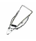 シヴァーライズ CIVARIZE ネックレス 3連 アクセサリー ロゴ ビーズ チェーン シルバー色 ■GY18 /MQ