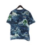 ルイヴィトン LOUIS VUITTON 24AW Tシャツ カットソー 半袖 総柄 ロゴ 刺繍 S 青 ブルー RM242MM NPG HRY20W ■GY99 /MQ