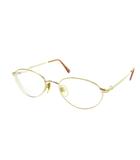 ジョルジオアルマーニ GIORGIO ARMANI 眼鏡 メガネ 度あり メタルフレーム オーバル ロゴ ワンポイント 49 18 135 ゴールドカラー /MN1 ■GY17