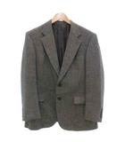 バーバリー ロンドン BURBERRY LONDON テーラードジャケット ブレザー ツイード ストライプ アンゴラ混 グレー /JS ■GY18