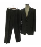 バーバリーズ Burberrys スーツ セットアップ 上下 テーラードジャケット シングル 2B ノッチド 総裏地 肩パッド サイドベンツ パンツ スラックス ツータック ウール 98-88-175 AB6 L グレー /XZ ■GY18