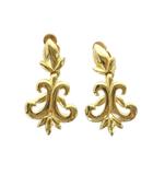 ジバンシィ GIVENCHY ヴィンテージ フルール ド リス イヤリング アクセサリー クリップ式 両耳用 ゴールドカラー 金色 ■GY11 /MQ
