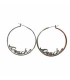 コーチ COACH フープ ピアス アクセサリー ラインストーン ロゴ シルバー色 ■GY11 /MQ