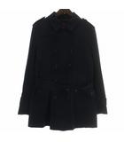 バーバリーブラックレーベル BURBERRY BLACK LABEL トレンチコート アウター ダブル ミドル 裏地チェック柄 ベルト 中綿ライナー付き M 紺 ネイビー D1F05-105-28 /XZ ■GY17