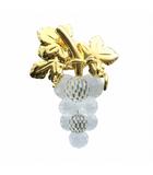 スワロフスキー SWAROVSKI ピンブローチ アクセサリー ロゴ クリスタル ブドウ 果物 クリア ゴールド色 ■GY11 /MQ