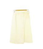 グッチ GUCCI ヴィンテージ ラップスカート タイト ミモレ ロング ウール リボン 40 L クリーム ベージュ /AH1 ■GY11