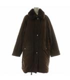 バーバリーズ Burberrys ヴィンテージ コート 中綿 襟フェイクファー ミドル 裏ノバチェック ジップアップ アウター L 茶 ブラウン /XZ ■GY11