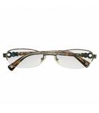 コーチ COACH 眼鏡 メガネ 度入り セルフレーム チタン オーバル ハーフリム べっ甲柄 ロゴ 53□18-135 茶色 ブラウン /XZ ■GY11