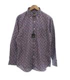 ランバン LANVIN COLLECTION タグ付き BDシャツ ボタンダウン 総柄 52 紫 パープル /BS ■GY17