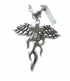 ポリス POLICE ネックレス アクセサリー ペンダント ロゴ クロス 十字架 羽 チェーン シルバー色 ■GY18 /MQ