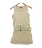 ワンピース ベルト コットン ノースリーブ 150サイズ ベージュ /BS ■GY11