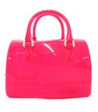 フルラ FURLA タグ付き キャンディバッグ ハンドバッグ ロゴ PVC ピンク /AE ■GY18