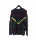 ロエベ LOEWE 24AWニット セーター タグ付き 長袖 マルチボーダー ラバーパッチロゴ アルパカ混 カシミヤ混 XS マルチカラー H526Y14KIV ■GY18 /MQ