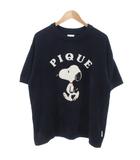 ジェラートピケ gelato pique オム HOMME peanutsコラボ ルームウェア ナイトウェア パジャマ スヌーピー 半袖 L 紺 ネイビー /BS ■GY18