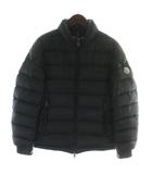 モンクレール MONCLER RODEZ ダウンジャケット D20914193949 ナイロン ダウン フェザー 1 S-M 黒 ブラック フード収納 スタンドカラー ジップアップ ポケット ロゴ /KW ■GY11