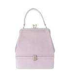 ポールスミス PAUL SMITH ハンドバッグ レザー 革 がま口 2ルーム フェイスモチーフ 彫金 紫 ラベンダー /CK20 ■GY18