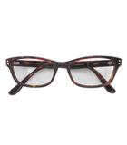  ジンズ J!NS 眼鏡 メガネ 度なし フルリム スクエア べっ甲柄 54.4□17.6 149 茶 ブラウン MCF-16A-189D /GV ■GY18