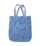 ハンティングワールド HUNTING WORLD トートバッグ デニム ビッグエンボスロゴ ブルー系 /UO ■GY18