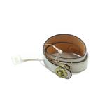 コーチ COACH ブレスレット アクセサリー バングル レザー ターンロック 白 ホワイト ■GY11 /MQ