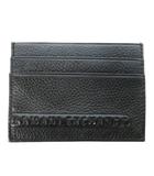 アルマーニエクスチェンジ A/X ARMANI EXCHANGE カードケース レザー 革 シボ革 ロゴ型押し 薄型 黒 ブラック /CK23 ■GY11