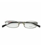 ポリス POLICE 眼鏡 メガネ 度なし チタンフレーム スクエア ロゴ 51□17-140 シルバー色 V8520J /XZ ■GY11