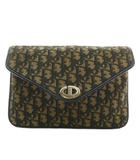 クリスチャンディオール Christian Dior ヴィンテージ トロッター クラッチバッグ セカンドバッグ キャンバス レザー ロゴ 総柄 茶 ブラウン 黒 ブラック /XZ ■OH ■GY11