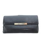 グッチ GUCCI グッチシマ 長財布 Wホック GG ロゴ 型押し レザー 黒 ブラック 112715 /JS ■GY18