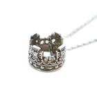 ジャスティンデイビス Justin Davis ネックレス アクセサリー ペンダント Silver925 ラインストーン クラウン 王冠 シルバー色 ■GY18 /MQ