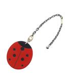 エルメス HERMES チャーム ストラップ キーホルダー てんとう虫 レザー SV925 赤 レッド ■GY42 /MQ ■OH