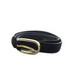 セリーヌ CELINE ベルト スエード ゴールド金具 ロゴ 65 黒 ブラック ■GY42 /MQ ■OH