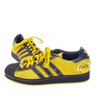 アディダス adidas SUPERSTAR NBA レイカーズ コービー レブロン スニーカー レースアップ ローカット スエード ロゴ ライン スポーツ 26.5 黄 イエロー 紫 パープル 014151 /CK17 ■GY18