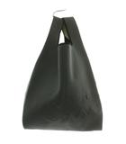 ポールスミス PAUL SMITH グラフィック ニット トートバッグ ハンドバッグ オープントップ ロゴ カーキ グレー /XZ ■GY18