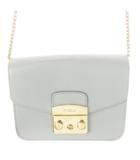 フルラ FURLA ショルダーバッグ ポシェット レザー 革 チェーンストラップ ロゴ ゴールド金具 青 ブルー /AO24 ■GY18