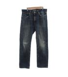 ステューシー STUSSY × ROUGH AND RUGGED デニムパンツ ジーンズ ストレートシルエット ロゴ 32 インディゴブルー /JS ■GY18