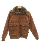 ウールリッチ WOOLRICH 00s フライトジャケット フェイクファー コーデュロイ M 茶 ブラウン /JS ■GY18