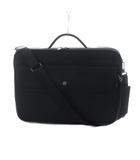 アイグナー AIGNER ブリーフケース ビジネスバッグ ショルダー 2WAY キャンバス 書類カバン ロゴ 黒 ブラック ■GY13 /MQ