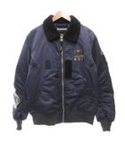 ネイバーフッド NEIGHBORHOOD B-15D/N-JKT フライトジャケット ミリタリー ボア切替 アンゴラ混 M 紺 ネイビー /AE ■GY18