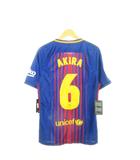 ナイキ NIKE FCバルセロナ レプリカユニフォーム ゲームシャツ 半袖 楽天スポンサー付き プリント 6 AKIRA スポーツ サッカー S 青 ブルー 847255-456 /AH8 ■GY18