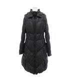 タトラス TATRAS ダウンコート ナイロン ラクーンファー フード付き 黒 ブラック /UO ■GY17