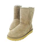 アグ UGG クラシック ショート 2 ムートン ブーツ ミドル スエード ボア 23.0cm ベージュ 1016223 /CK2 ■GY18
