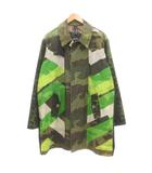 ヘルノ HERNO 美品 ステンカラーコート カバーオール ミリタリー 迷彩柄 48 カーキ系 /UO ■GY17